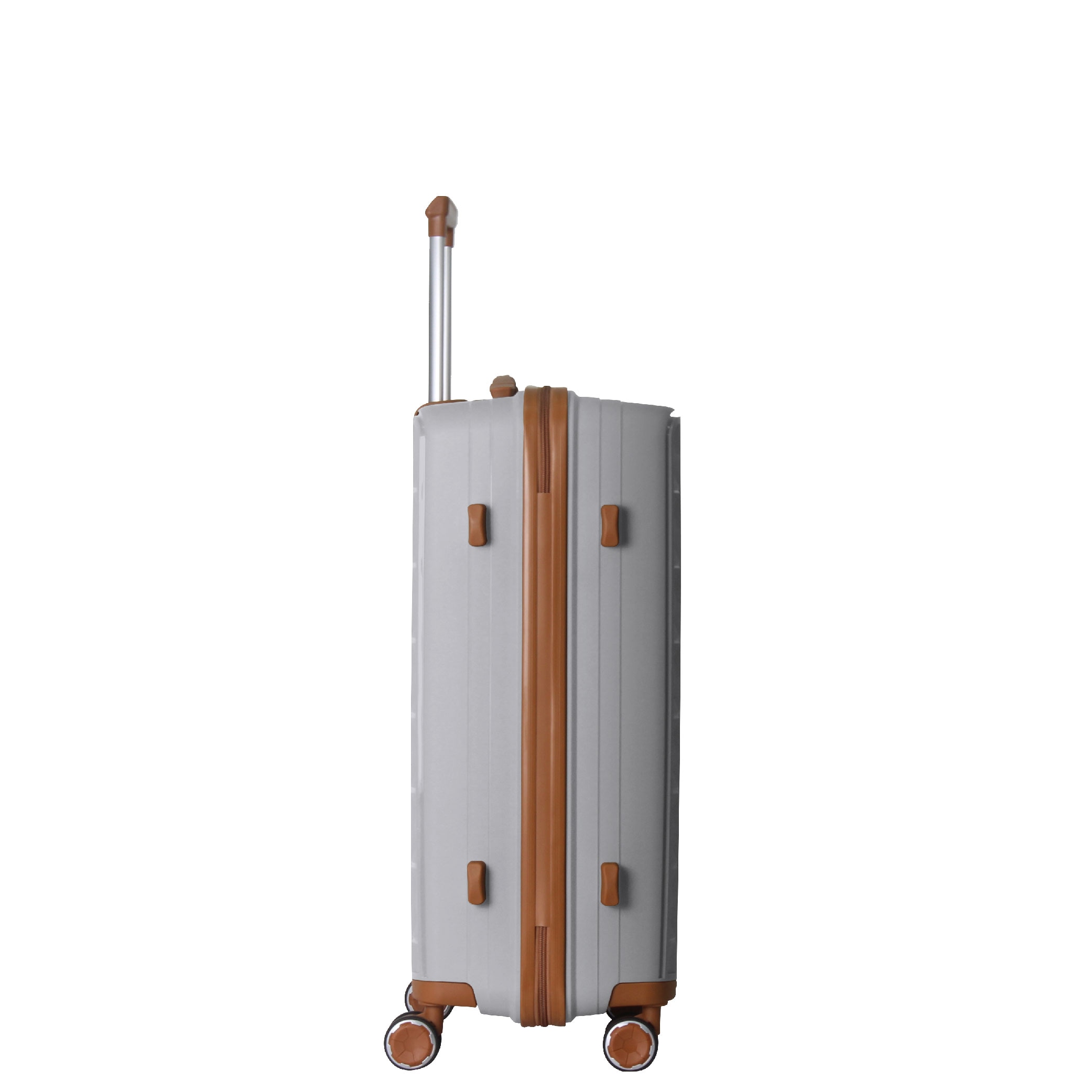 3-Piece Luggage Set Travel Lightweight Suitcases With Rolling Wheels, TSA Lock & Moulded Corner, Carry On Luggages For Business, Trip, (20"/24"/28"), White_voghion.com